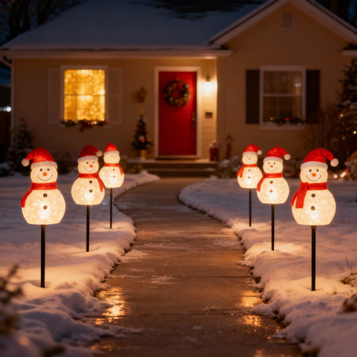 SnowGlow™ Solar Snowman Lights (Full Set)